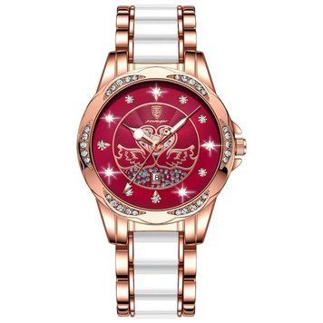 Жіночий годинник Poedagar Red / Наручний годинник (Червоний) 1315 фото