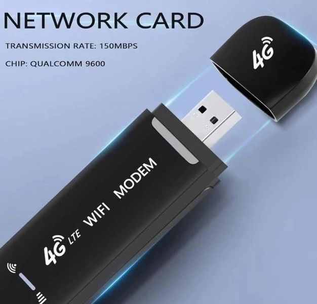 Беспроводной 4G LTE USB модем 150 Мбит/с / Wi-Fi роутер на 10 устройств / Черный 1167 фото