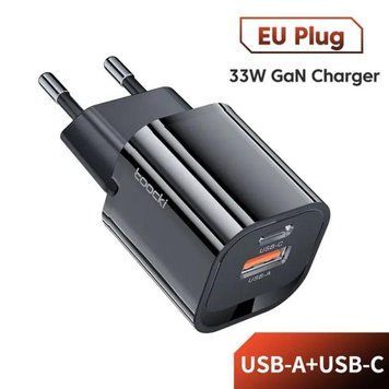 Зарядний пристрій Toocki GaN 33W USB+Type-C 0572 фото