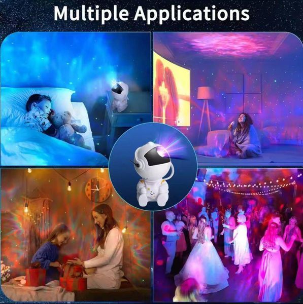 Лазерный проектор-ночник звездного неба Astronaut Sky Projector HR-F3 White 0836a фото