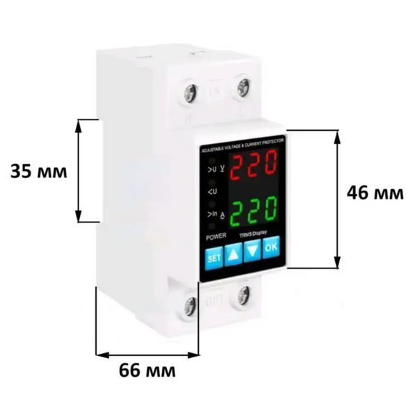 Реле контроля расправлений voltage current protector 40А, белый 2010 фото