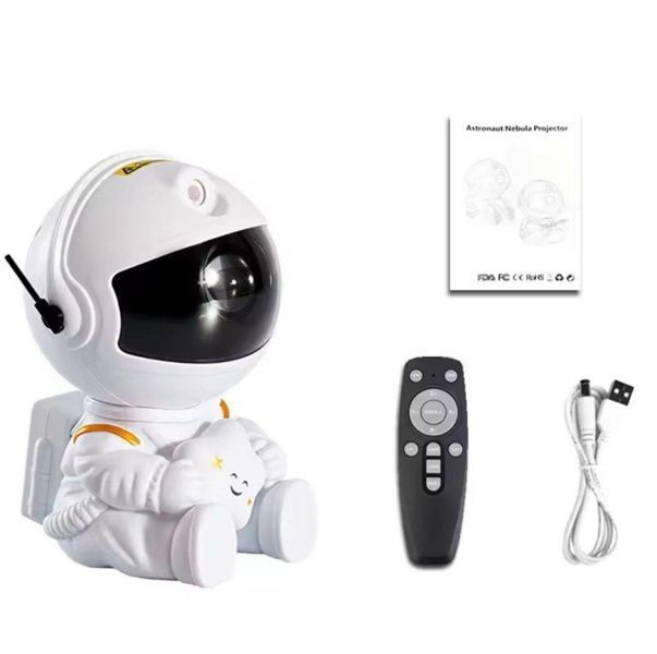 Лазерный проектор-ночник звездного неба Astronaut Sky Projector HR-F3 White 0836a фото
