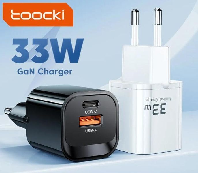 Зарядное устройство Toocki 33W USB+Type-C 0572 фото