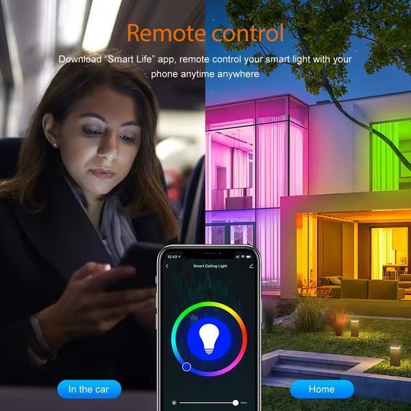 Розумна лампа Smart LED Bulb RGB 15W Е27 RGB LED WIFI 0009 фото