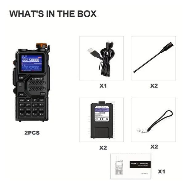 Комплект раций Baofeng K5PLUS 2 шт 1343a фото