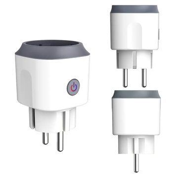 Смарт розетка Tuya Smart WiFi Head 16А ELC-SP01 з лічильником електроенергії 4400W, Grey 0153a фото