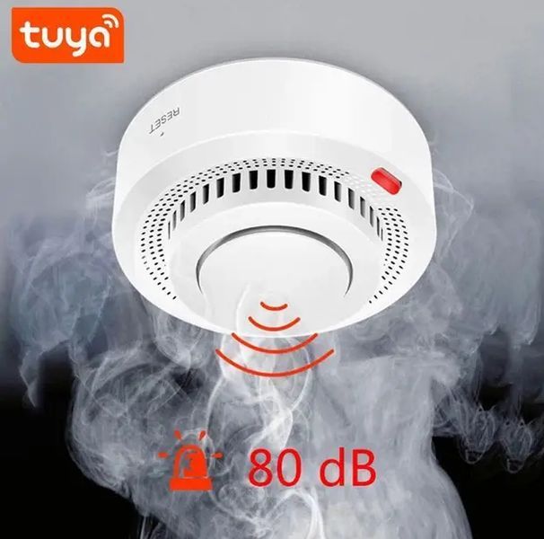 Смарт детектор диму TUYA, SmartlLife(додаток),white 2.2V 2093a фото