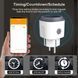 Смарт розетка Tuya Smart WiFi Head 16А ELC-SP01 з лічильником електроенергії 4400W, Grey 0153a фото 6
