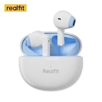 Бездротові навушники Realfit F2, активне шумозаглушення, Bluetooth 5.3, з мікрофоном, Білі 0533c фото