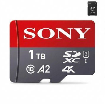 Карта пам&rsquo;яті microSD, маркування 1TB, реальний об&rsquo;єм 80GB, з адаптером SD / Флеш пам&rsquo;ять 2139 фото