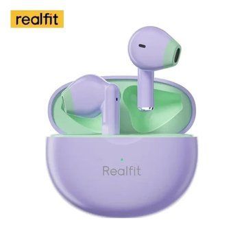 Бездротові навушники Realfit F2, активне шумозаглушення, Bluetooth 5.3, з мікрофоном, Purple 0533b фото