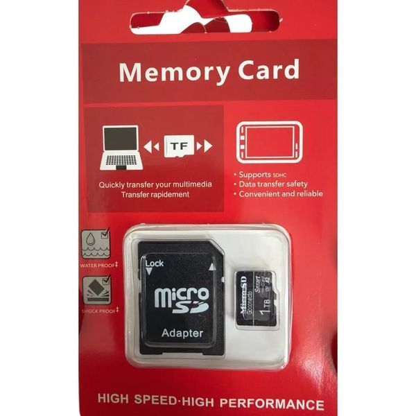 Карта пам&rsquo;яті microSD, маркування 1TB, реальний об&rsquo;єм 80GB, з адаптером SD / Флеш пам&rsquo;ять 2139 фото