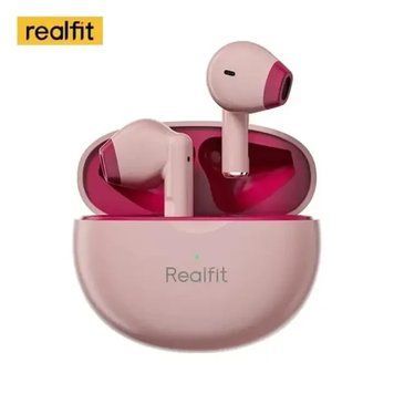 Бездротові навушники Realfit F2, активне шумозаглушення, Bluetooth 5.3, з мікрофоном, Рожеві 0533a фото