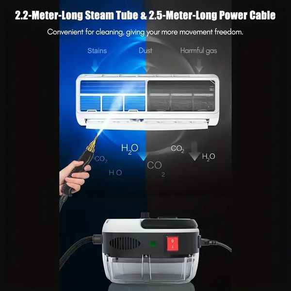 Портативный профессиональный ручной пароочиститель Steam Cleaner AH-SL-001, White 1488 фото