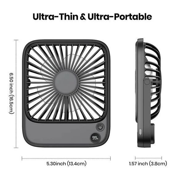 Универсальный компактный вентилятор Topk 2000mAh Pink 0774a фото