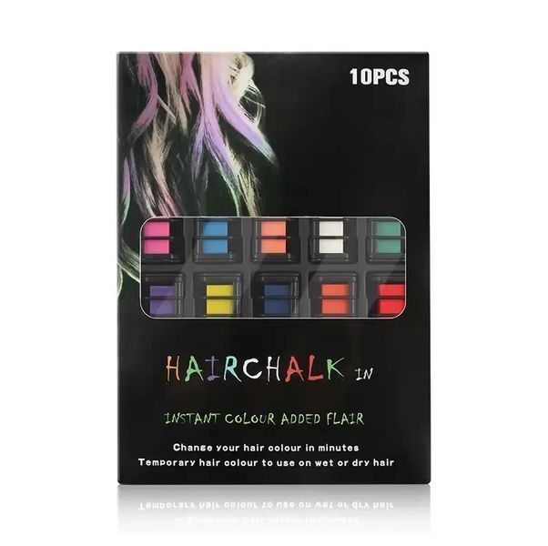 Набор расчесок с разноцветным мелом для волос Hair Chalk 10 шт 1132 фото
