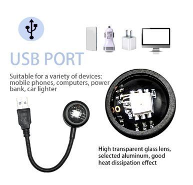 Проекційний світильник USB Rainbow Lamp LED 18,5 см 0142 фото