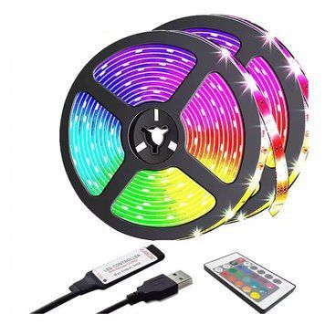 Світлодіодна стрічка Bluetooth 20 метрів RGB USB USB SMD5050 (2 котушки) з підключенням до музики 1332 фото