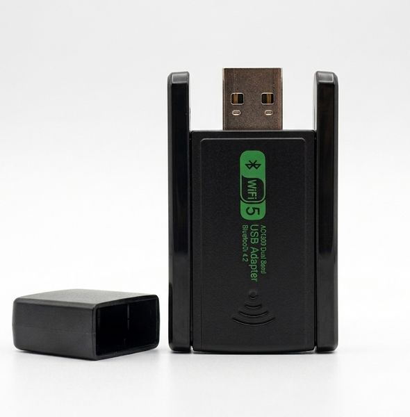 USB Wi-Fi адаптер з Bluetooth, AC1300, дводіапазонний 2.4/5GHz, WiFi 5, Bluetooth 4.2 / Бездротовий модуль для комп&rsquo;ютера 2135a фото