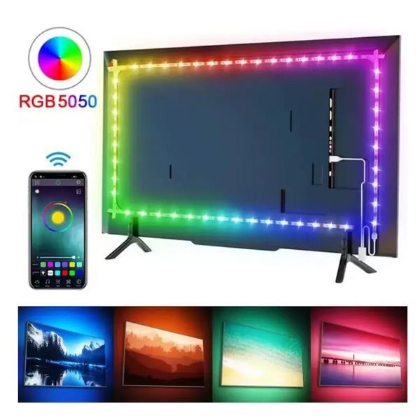 Светодиодная лента Bluetooth 20 метров RGB USB SMD5050 (2 катушки) с подключением к музыке 1332 фото