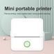 Мини-портативный термопринтер квадрат White +1 рулон 0502 фото 2
