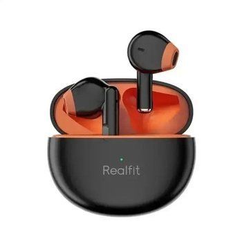Бездротові навушники Realfit F2, активне шумозаглушення, Bluetooth 5.3, з мікрофоном, чорні 0533 фото