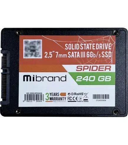 Накопичувач SSD Mibrand Spider 240GB 2.5" 7mm 0527 фото