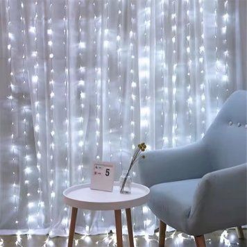 Декоративна гірлянда-штори 300 LED USB 3м*2м White (без пульта) 1149a фото