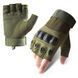Перчатки тактические с открытыми пальцами и усиленный протектор OAKLEY BC-4624 Green, XL 0200a фото 1