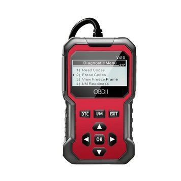 Автомобільний сканер OBDII V410, зчитувач кодів несправностей двигуна, Red 1852a фото