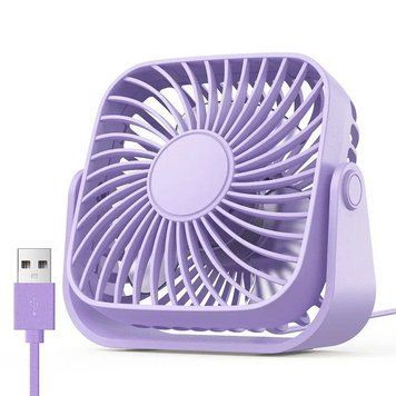Портативний USB міні-вентилятор Topk із обертанням на 360&deg; Violet 0776b фото