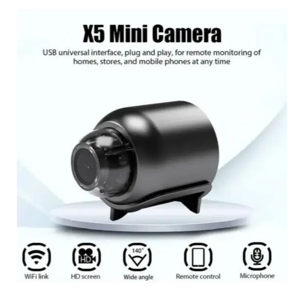 Бездротова міні-камера X5 Mini Linklemo з датчиком руху, Black 0534c фото