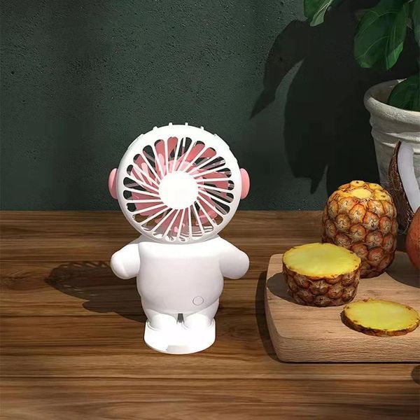 Акумулятор міні вентилятор з підставкою для телефону. Pocket FAN White/Blue Біло-рожевий 0547a фото
