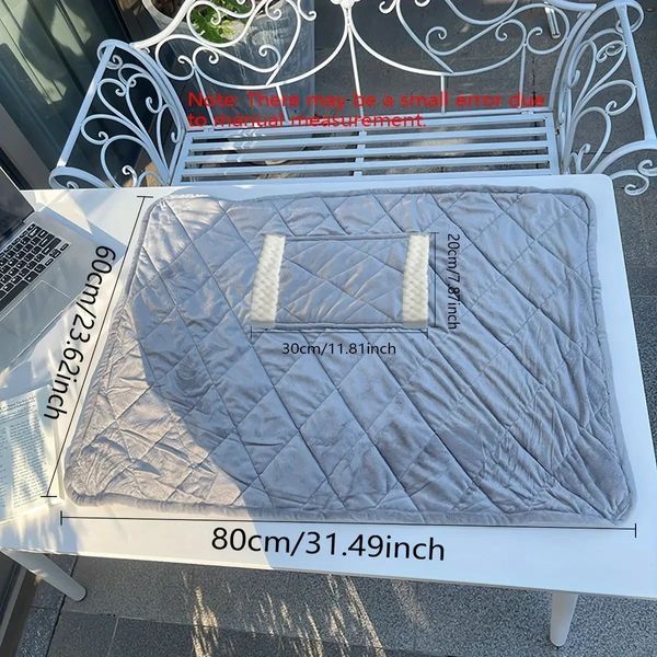Плед с подогревом для рук 60*80 USB Light Grey 2044 фото
