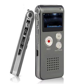 Цифровой диктофон с активацией голоса и воспроизведением MP3-плеер серый 0925a фото