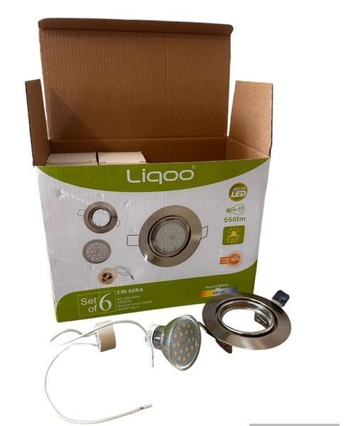 Світильники точкового освітлення Liqoo 230V 6шт 0978 фото