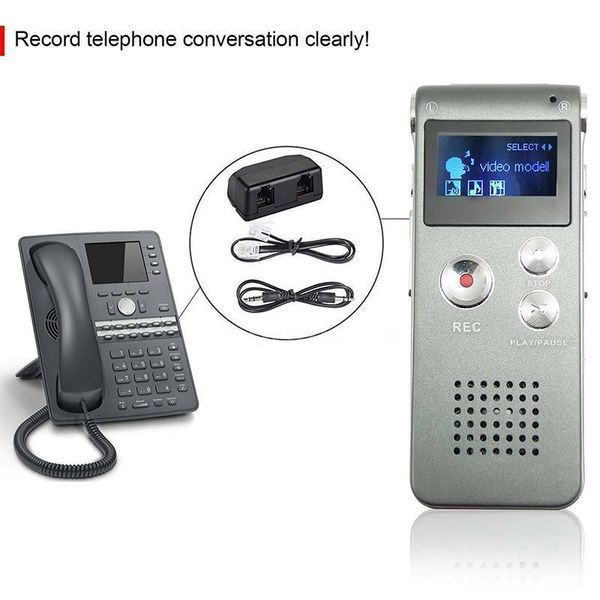 Цифровий диктофон з активацією голосу та відтворенням MP3-плеєр сірий 0925a фото