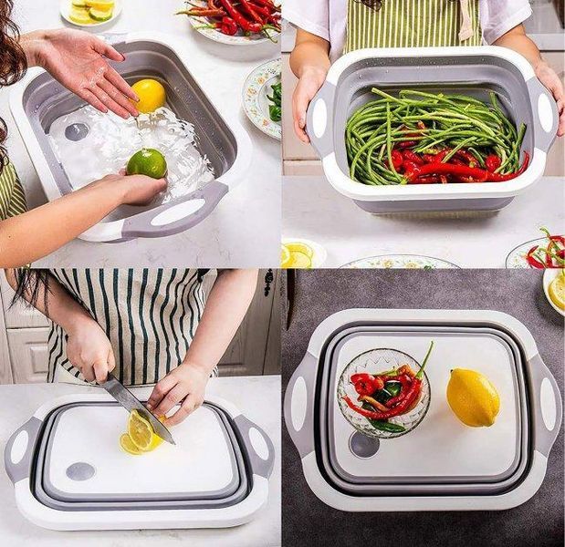 Складная разделочная доска Chopper Chopping Board 2 в 1 для мытья и резки 0060 фото