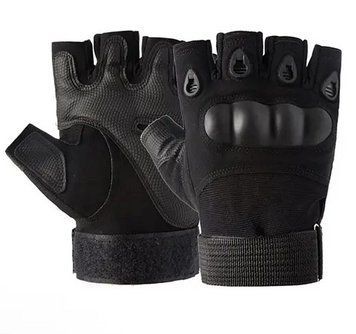 Рукавички тактичні з відкритими пальцями та посилений протектор OAKLEY BC-4624 Black, XL 0090 фото