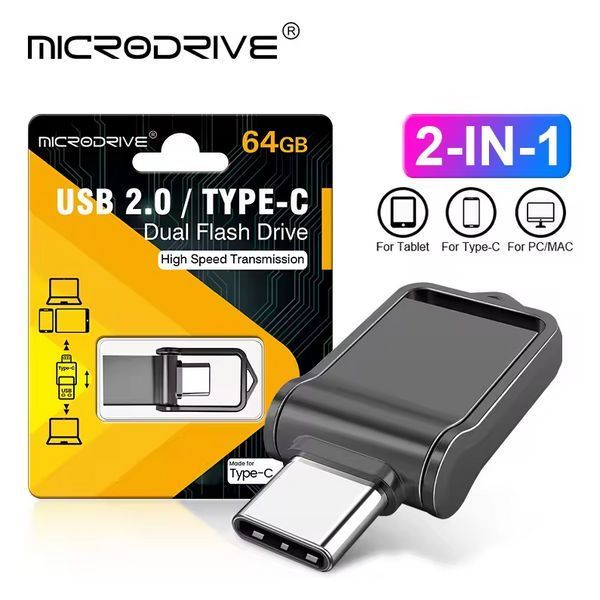 Двостороння флешка USB + Type-C флешка 64GB 0022 фото