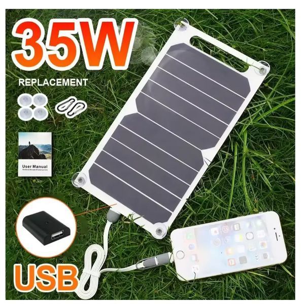 Портативная солнечная батарея 1 USB порт,35W 5V 2021 фото