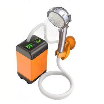 Акумуляторний портативний кемпінговий душ із цифровим дисплеєм MY-880, Orange 1652 фото