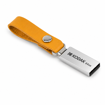 Флешка-брелок Kodak K122 64 ГБ USB 2.0 металева жовта / USB накопичувач 64GB 0420 фото