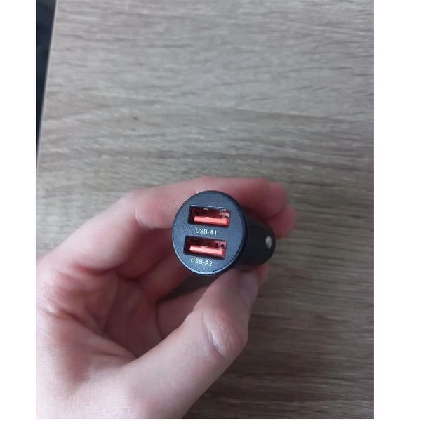Автомобільний зарядний пристрій TOOCKI TQ-CC02A Dual-USB (USB-A1/USB-A2) 30W, Чорний (без упаковки) 1941 фото
