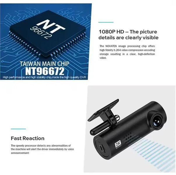 Автомобильный видеорегистратор WDR LF9 с Wi-Fi FullHD 2K 1461 фото