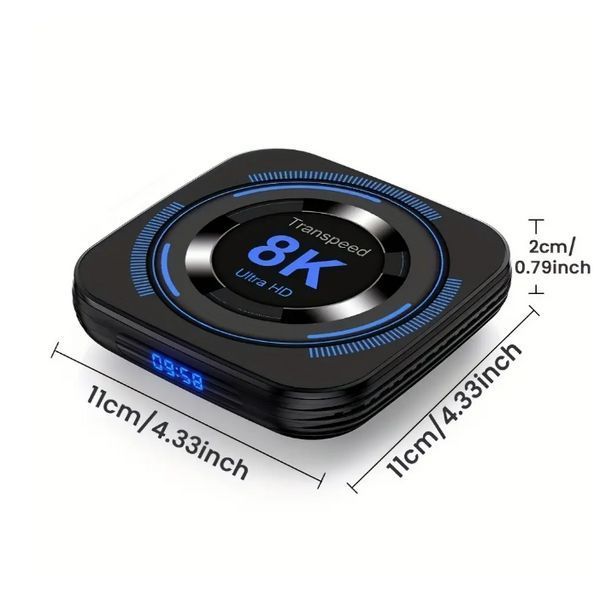 Мультимедийная Android TV-BOX приставка Transpeend 4K/8K Wi-Fi 2.4/5.8 ГГц Bluetooth 4GB+64GB 1478 фото
