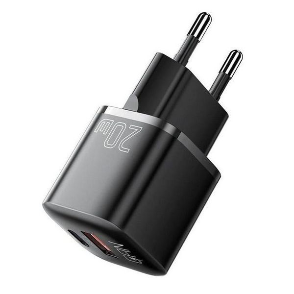 Сетевое зарядное устройство Essager 20W / 1xUSB-C / 1x-USB-A / Black / Быстрая зарядка / Адаптер питания 2117 фото