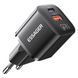 Сетевое зарядное устройство Essager 20W / 1xUSB-C / 1x-USB-A / Black / Быстрая зарядка / Адаптер питания 2117 фото 1