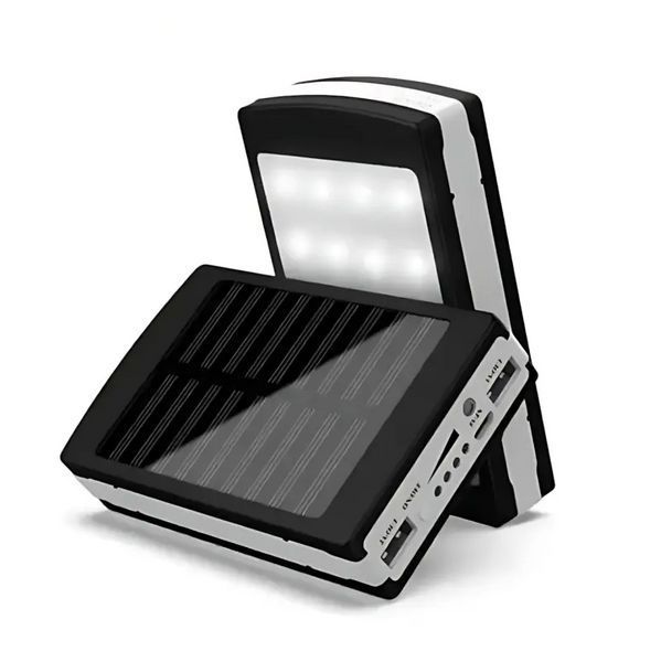Повербанк на солнечной батарее 20000 mah + Фонарь Power Bank Solar / Портативная зарядка 1122 фото