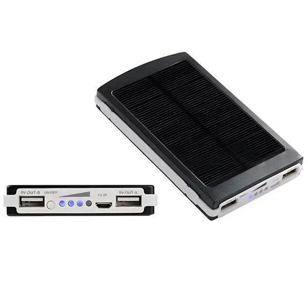 Повербанк на солнечной батарее 20000 mah + Фонарь Power Bank Solar / Портативная зарядка 1122 фото